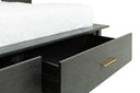 manchester- contemporary platform dark grey bed with drawers