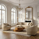 Belinda - Modern Beige Fabric 3-Seat Sofa