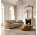 Belinda - Modern Beige Fabric 3-Seat Sofa