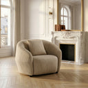 Belinda - Modern Beige Fabric Accent Chair