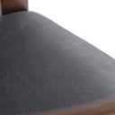 Belton - Modern Black Vegan Leather + Brown Oak Counter Chair