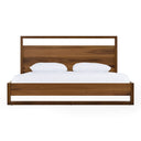Sogno - Italian Modern Beige Fabric High Headboard Bed
