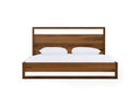 Tokyo - Contemporary Walnut and Grey Platform Bed