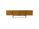Bernard Mid-Century Modern Walnut & Gold Buffet