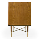 Bernard Mid-Century Modern Walnut & Gold Buffet