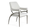 Betty - Modern Off-White Fabric + Bronze Dining Chair
