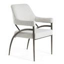 Betty - Modern Off-White Fabric + Bronze Dining Chair