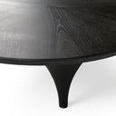 Beulah - Modern Free Form Black Ash Coffee Table