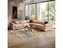 Bianca - Modern Brown Leather Sectional Sofa w/ 3 Recliners