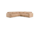 Bianca - Modern Brown Leather Sectional Sofa w/ 3 Recliners