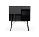 Billy Modern Black Oak & Gold Buffet