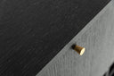 Billy Modern Black Oak & Gold Tall Buffet