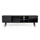 Buchtel - Mid-Century Modern Beige + Gold Arm + Black Bar Chair