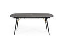 Billy Modern Black Oak & Gold Extendable Dining Table