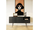 Billy Modern Black Oak & Gold Buffet