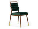 Biscay - Modern Dark Green & Walnut Steel Dining Chair