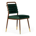 Biscay - Modern Dark Green & Walnut Steel Dining Chair