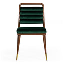 Biscay - Modern Dark Green & Walnut Steel Dining Chair