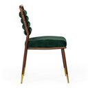 Biscay - Modern Dark Green & Walnut Steel Dining Chair
