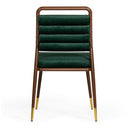 Biscay - Modern Dark Green & Walnut Steel Dining Chair