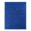 Blue Arctic Geo Modern Hand Tufted Wool Rug 3' x 8'