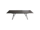 Adler - Modern Black Glass Extendable 63"/94.5" Dining Table