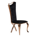 Bonnie Transitional Black Velvet & Rosegold Dining Chair (Set of 2), view 8