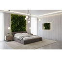 Tyree - Modern Tufted Sand Fabric Bed