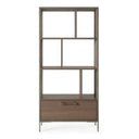 Boston Modern Glass & Faux Concrete Reversible Desk