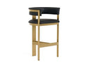 Boswell - Modern Black + Matte Gold Barstool