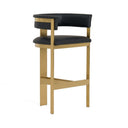 Boswell - Modern Black + Matte Gold Barstool