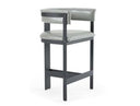 Boswell - Modern Grey Faux Leather + Black Counter Chair
