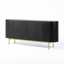 Bowie - Mid-Century Modern Black Oak + Brass Buffet