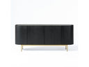 Bowie - Mid-Century Modern Black Oak + Brass Buffet