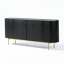 Bowie - Mid-Century Modern Black Oak + Brass Buffet