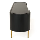 Bowie - Mid-Century Modern Black Oak + Brass TV Stand