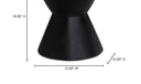 Hourglass Outdoor Stool Black