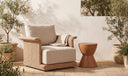 Hourglass Outdoor Stool Terracotta