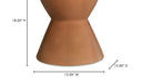 Hourglass Outdoor Stool Terracotta