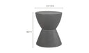 Hourglass Outdoor Stool Grey