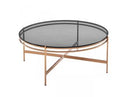 Shane - Modern Acacia & Brass Coffee Table
