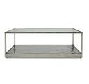 Braxton - Contemporary Clear Wave Glass Console Table