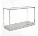 Braxton - Contemporary Clear Wave Glass Coffee Table