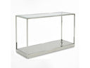 Braxton - Contemporary Clear Wave Glass Console Table
