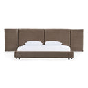 Breslow - Modern Dark Taupe Velvet Bed