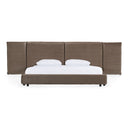 Breslow - Modern Dark Taupe Velvet Bed