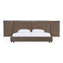 Breslow - Modern Dark Taupe Velvet Bed