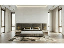 Breslow - Modern Dark Taupe Velvet Bed