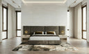 Breslow - Modern Dark Taupe Velvet Bed