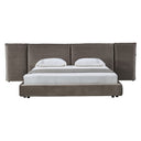 Breslow - Modern Dark Taupe Velvet Bed